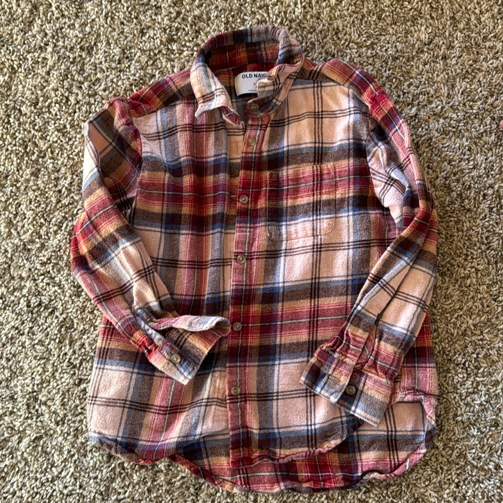 Girls old navy medium long sleeve flannel